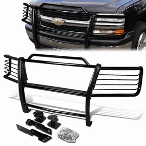 00-06 Chevy Suburban Tahoe 99-02 Silverado Brush Grille Guard - Steel - Black