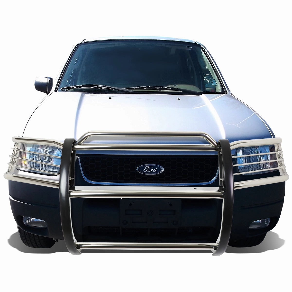 01-04 Ford Escape Brush Grille Guard - Stainless Steel