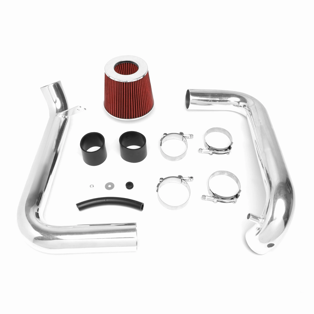 01-05 Honda civic EX Aluminum Cold Air Intake w/Red Cone Filter