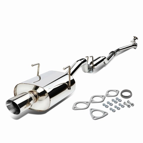 01-05 Honda Civic LX/DX/HX 1.7L Catback Exhaust w/Muffler Tip - Stainless Steel