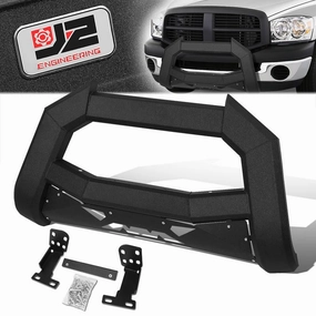 02-05 Dodge Ram 1500 2500 3500 Front Bumper Grille Guard - Carbon Steel
