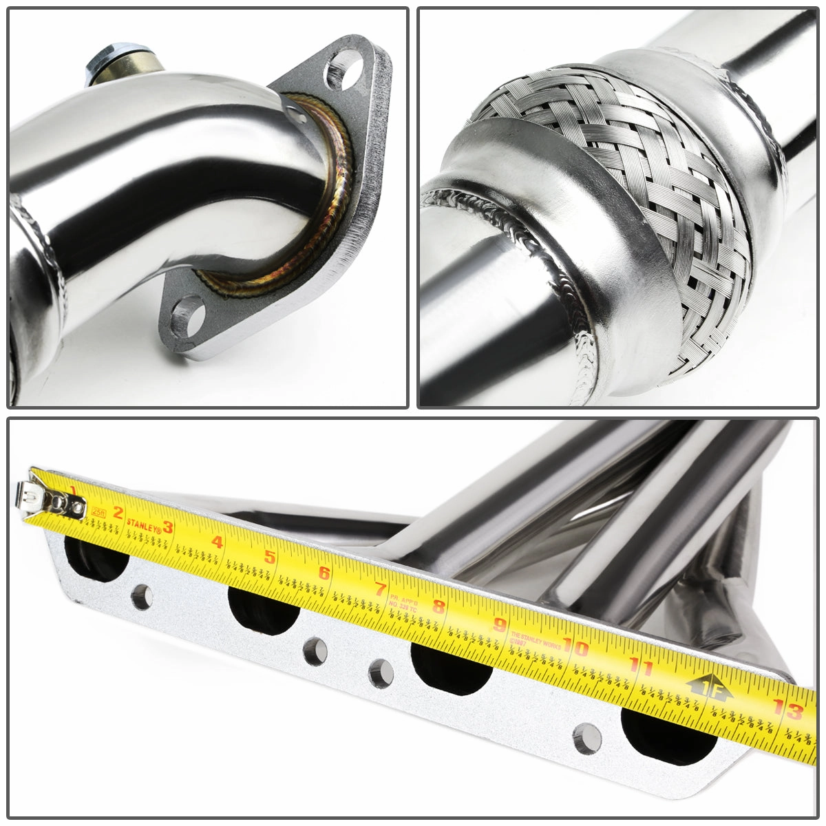 02-06 Mini Cooper 07-08 Convertible Non-Turbo Exhaust Header w/Cat Delete Pipe - Stainless Steel