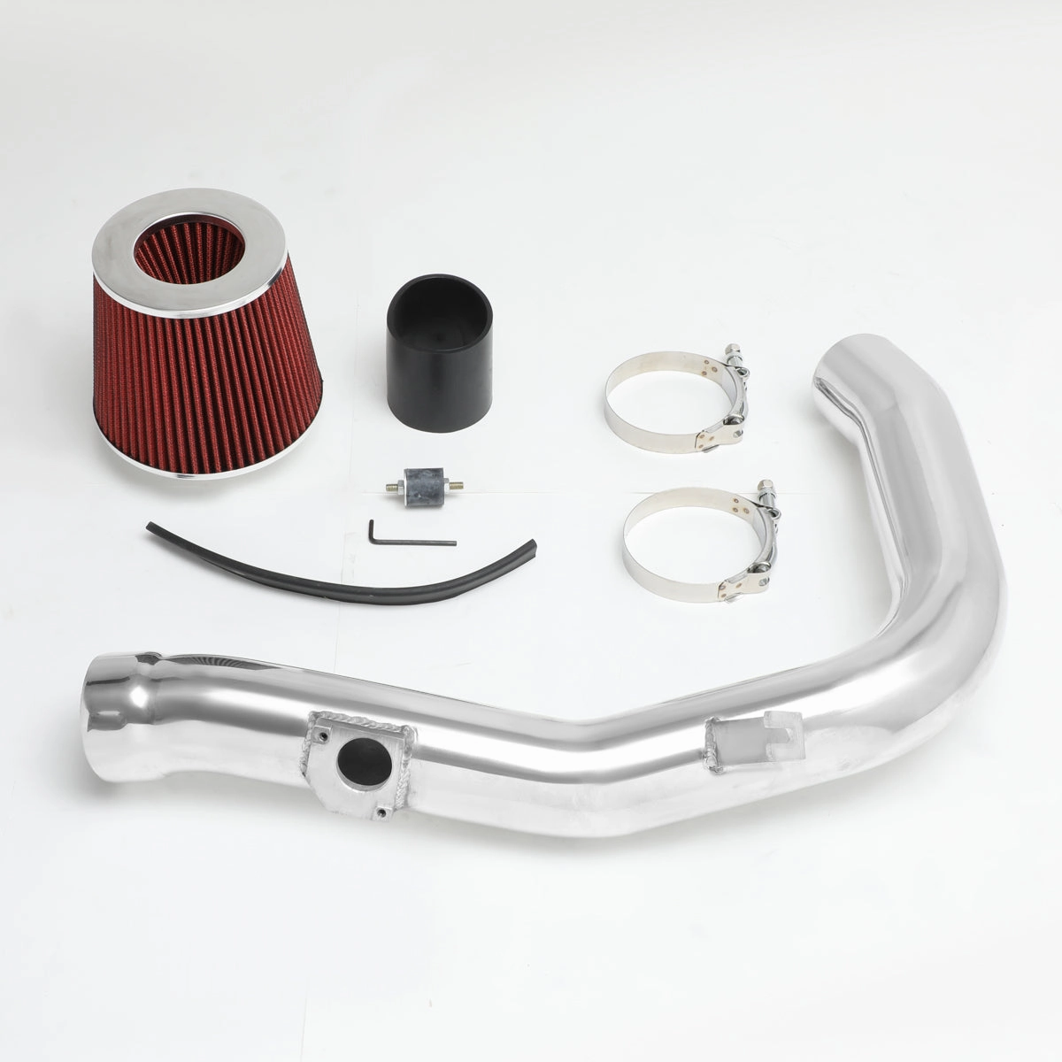 02-07 Subaru Impreza WRX STI Aluminum Cold Air Intake w/Red Cone Filter