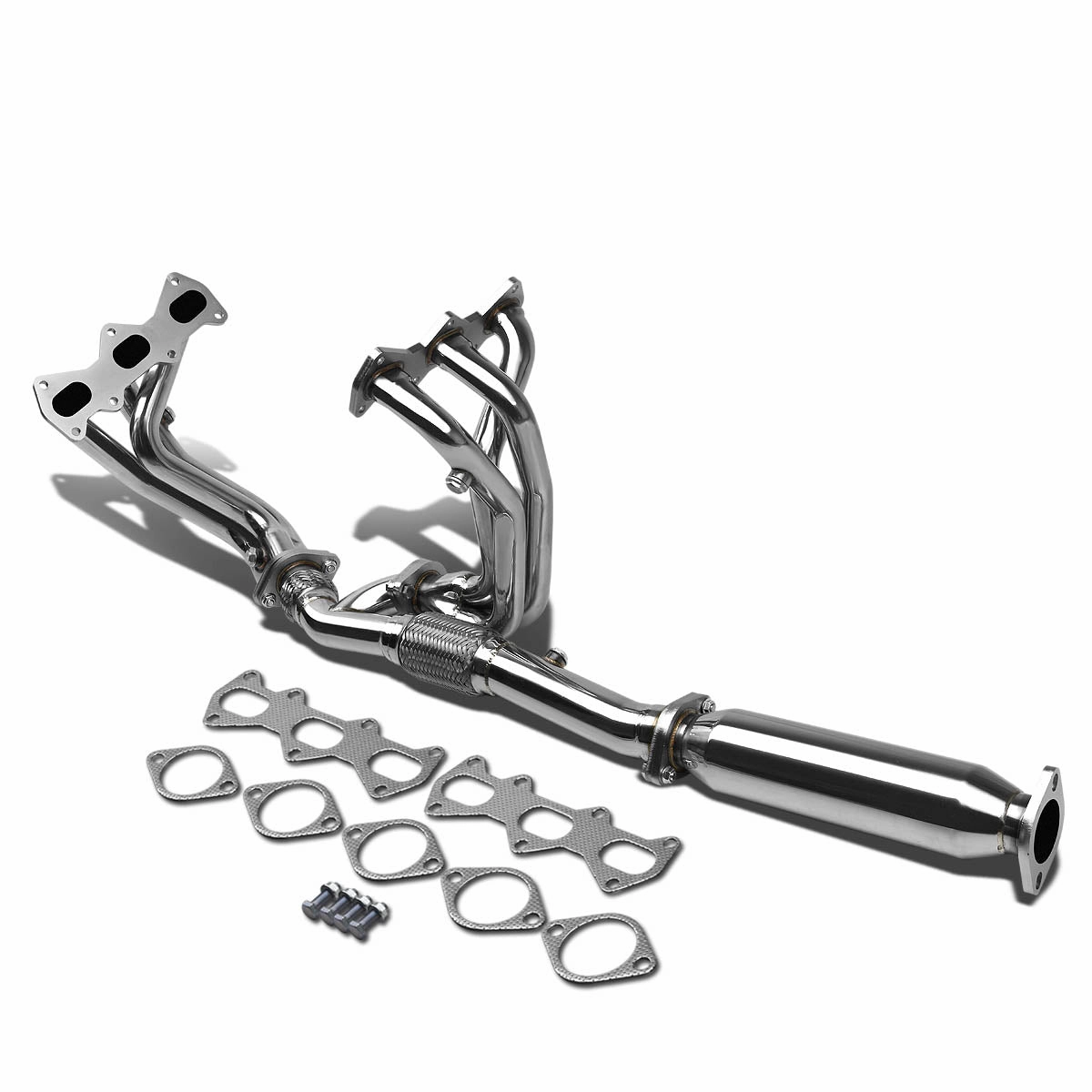 03-06 Hyundai Tiburon 2.7L V6 6-2-1 Shorty Exhaust Headers - Stainless Steel