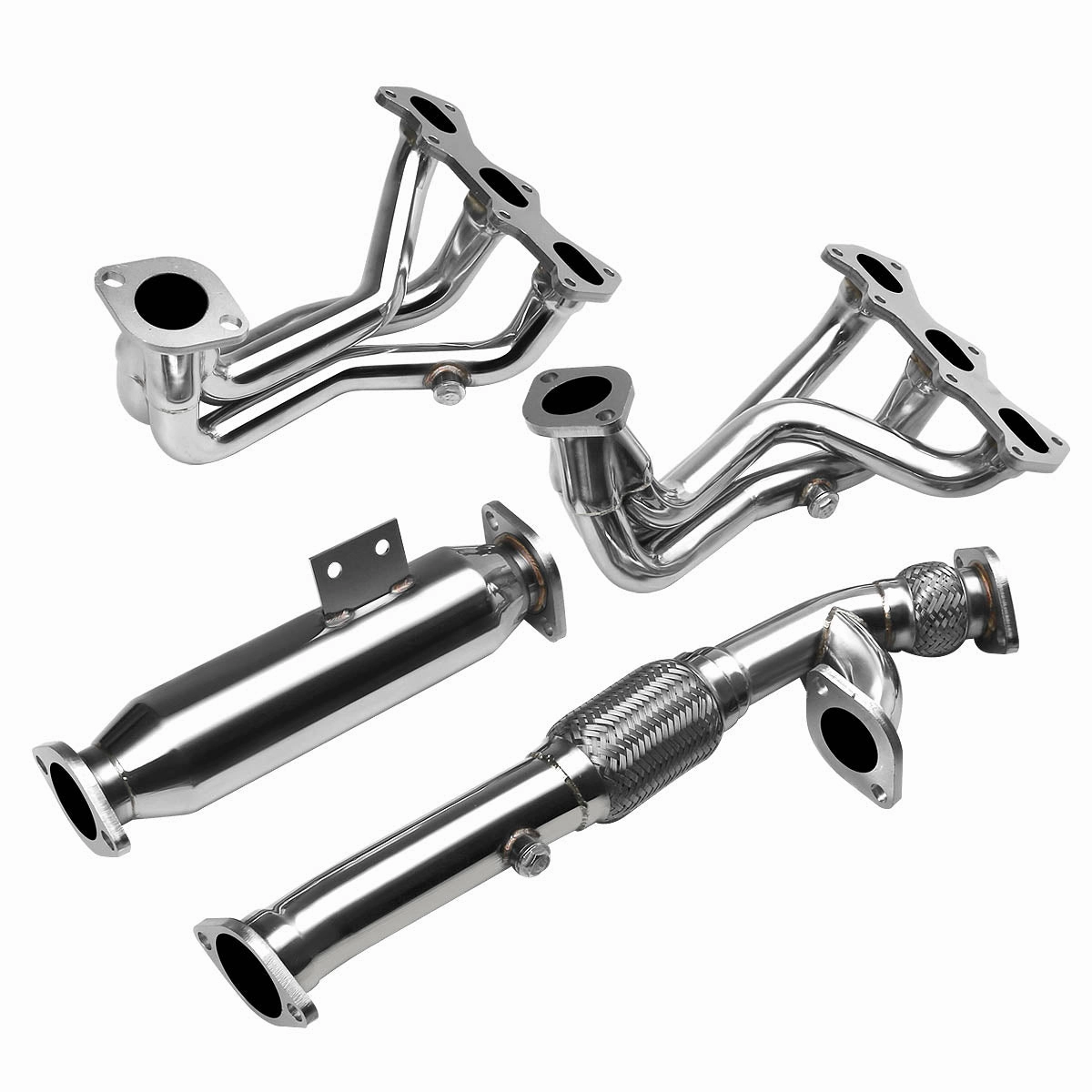 03-06 Hyundai Tiburon 2.7L V6 6-2-1 Shorty Exhaust Headers - Stainless Steel