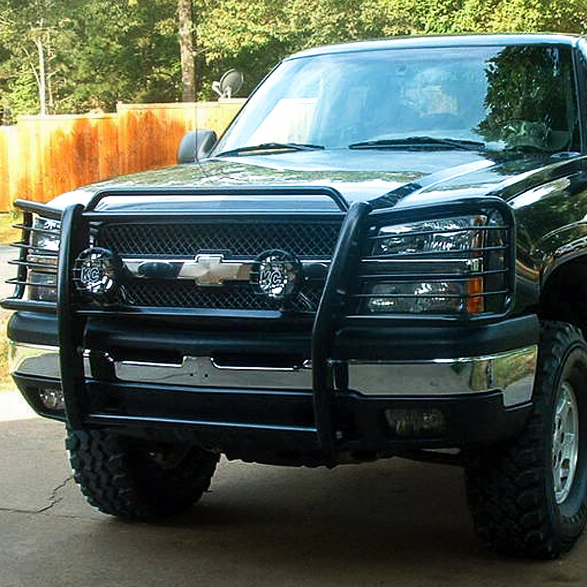 03-07 Chevy Silverado 2500HD 3500 Classic Brush Grille Guard - Steel - Black