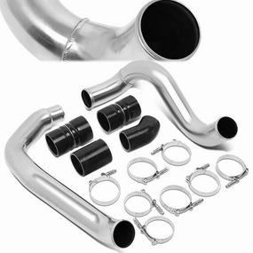 03-07 Ford F250-F550 Super Duty 6.0L V8 Turbo Diesel Intercooler Pipe w/Boots   Clamps