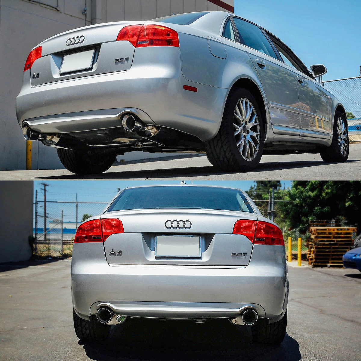 03-08 Audi A4 1.8T 2.0T Catback Exhaust w/Muffler Tip - Stainless Steel