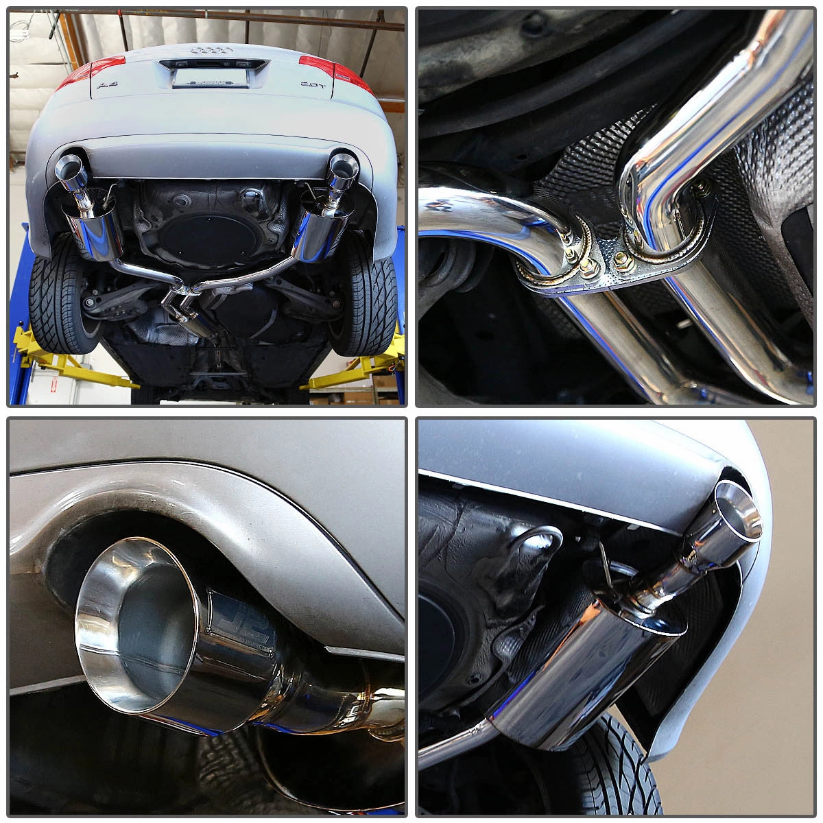 03-08 Audi A4 1.8T 2.0T Catback Exhaust w/Muffler Tip - Stainless Steel