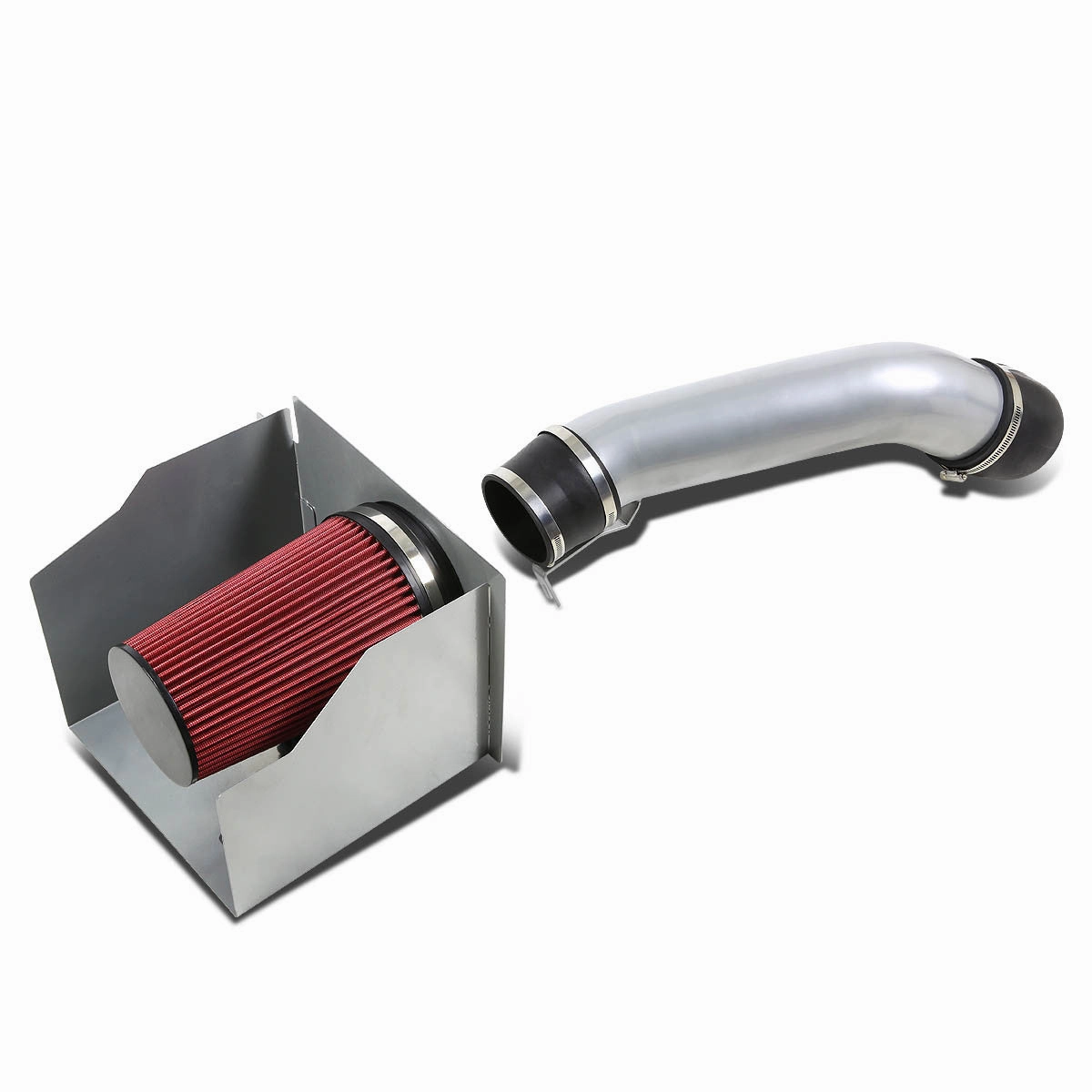 03-09 Hummer H2 6.0L 6.2L V8 Aluminum Cold Air Intake w/Heat Shield Cone Filter