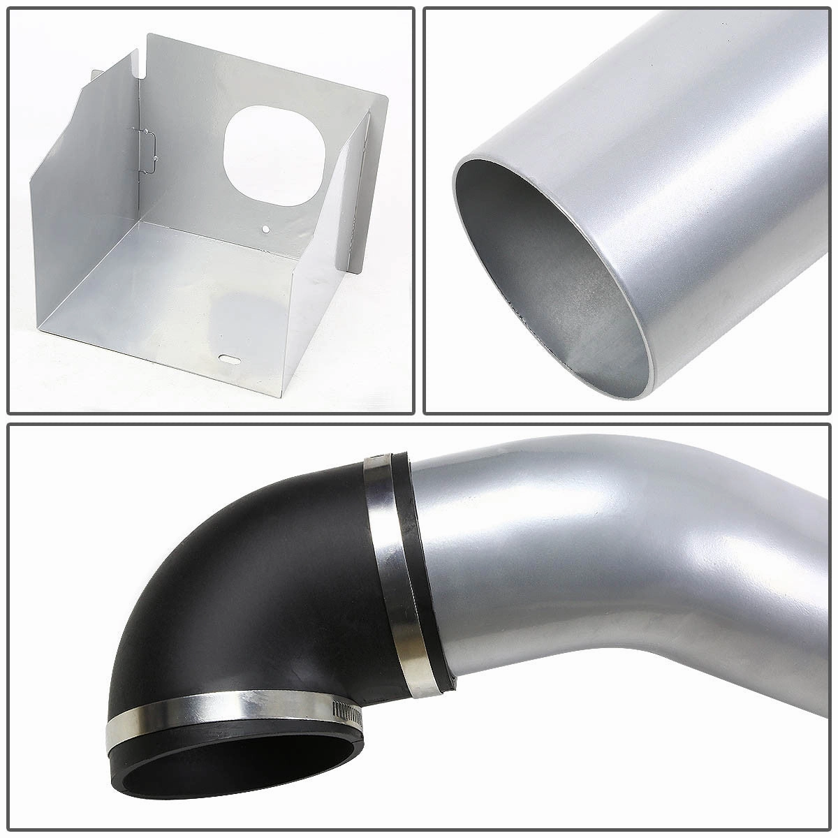 03-09 Hummer H2 6.0L 6.2L V8 Aluminum Cold Air Intake w/Heat Shield Cone Filter