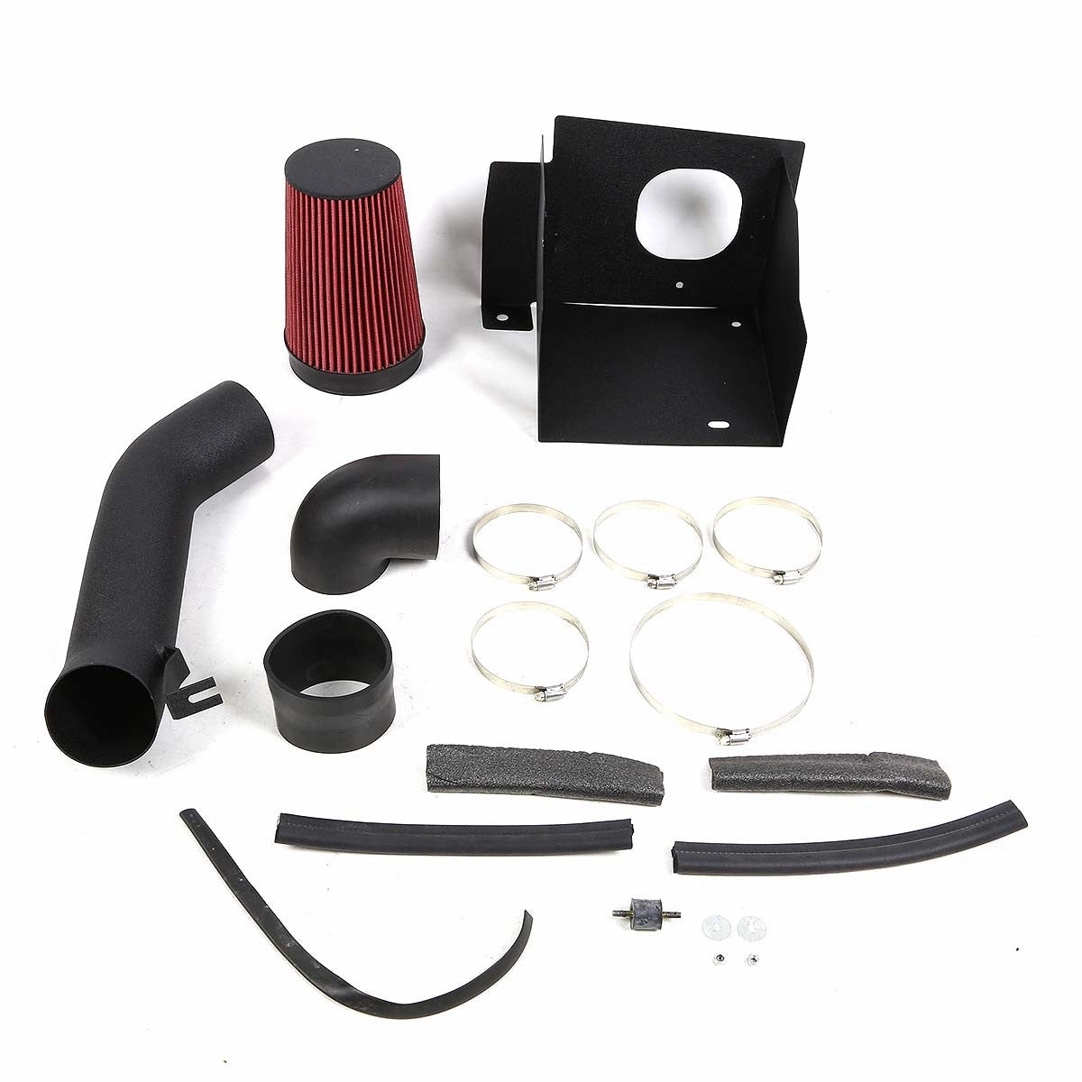 03-09 Hummer H2 6.0L 6.2L V8 Black Cold Air Intake w/Heat Shield Cone Filter