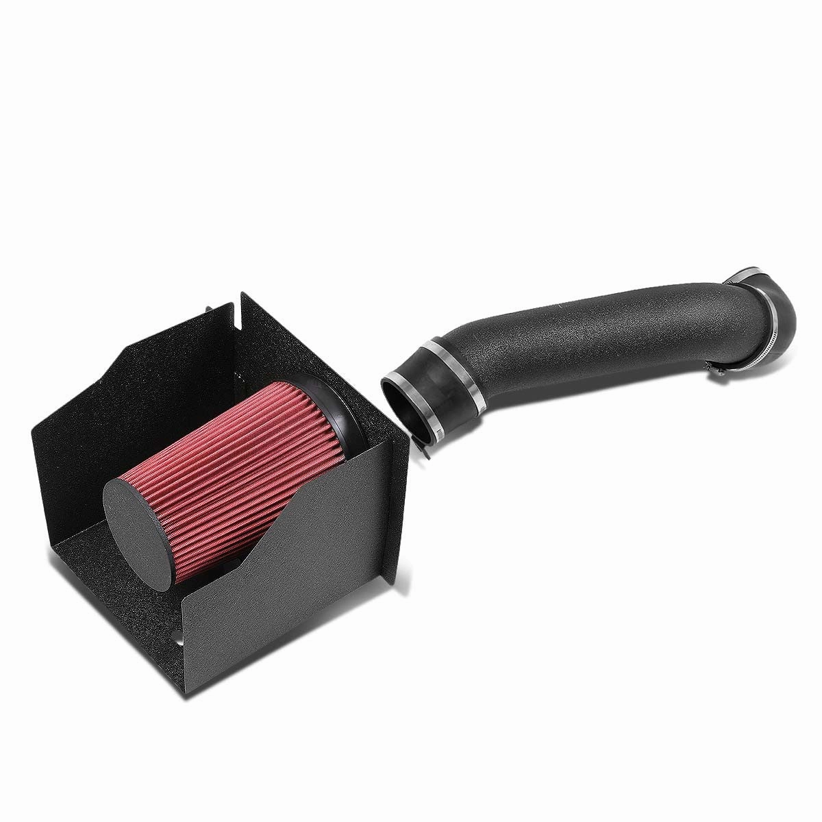 03-09 Hummer H2 6.0L 6.2L V8 Black Cold Air Intake w/Heat Shield Cone Filter