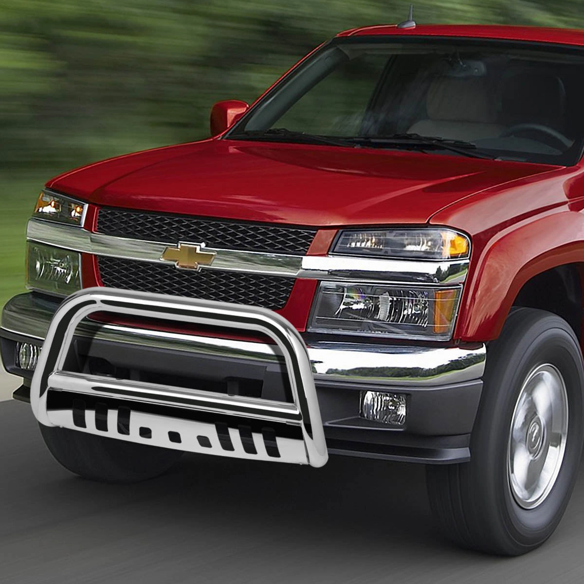 04-12 Chevy Colorado GMC Canyon Bull Bar w/Skid Plate - Stainless Steel