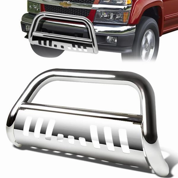 04-12 Chevy Colorado GMC Canyon Bull Bar w/Skid Plate - Stainless Steel