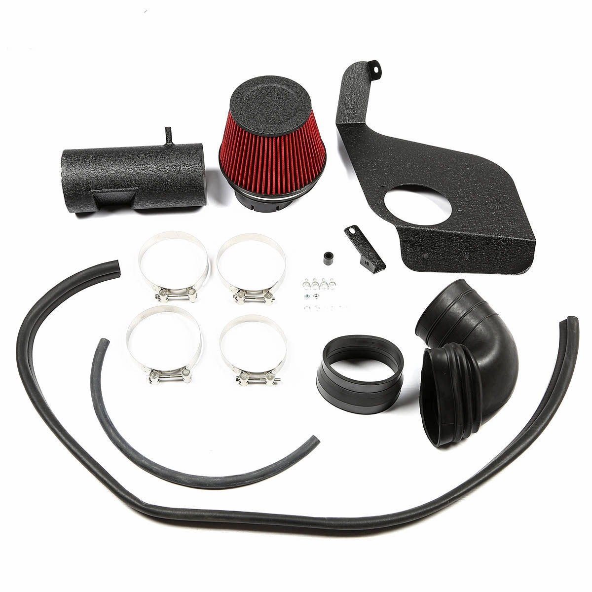 06-07 Cadillac CTS 6.0L V8 Black Cold Air Intake w/Heat Shield Cone Filter
