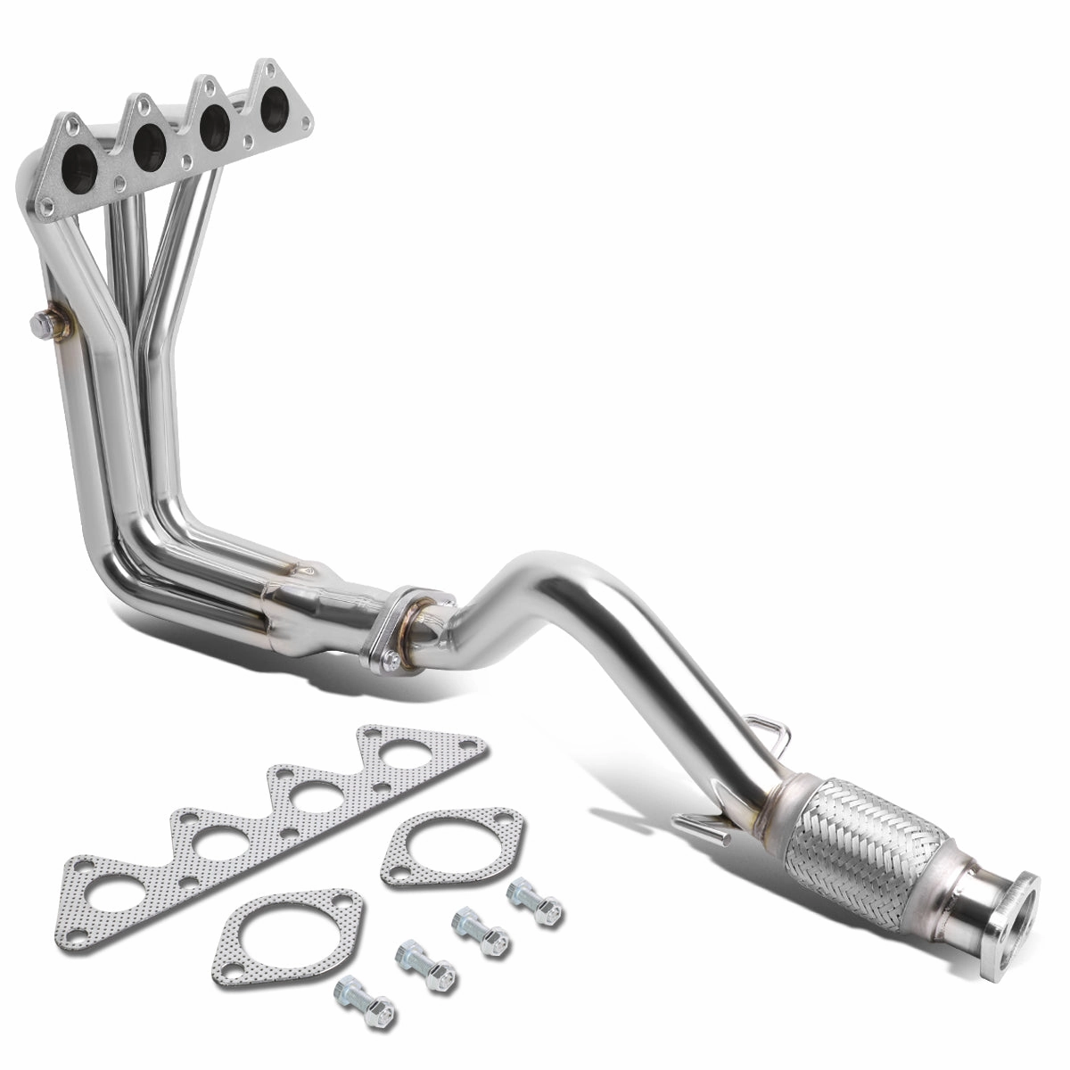 06-11 Hyundai Accent Kia Rio Rio5 4-1 Long Tube Exhaust Header - Stainless Steel