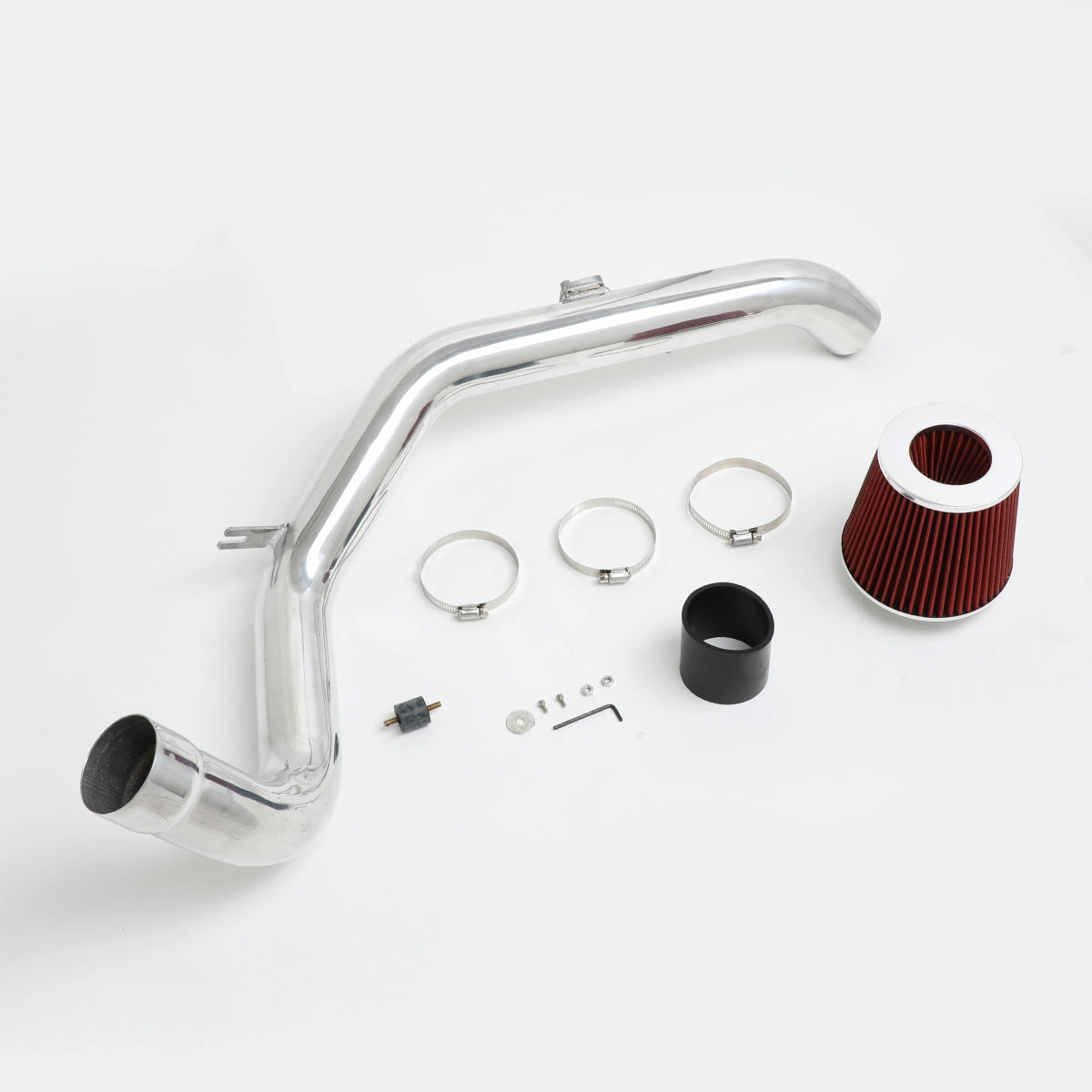 06-11 Mitsubishi Eclipse 2.4L Aluminum Cold Air Intake w/Red Cone Filter