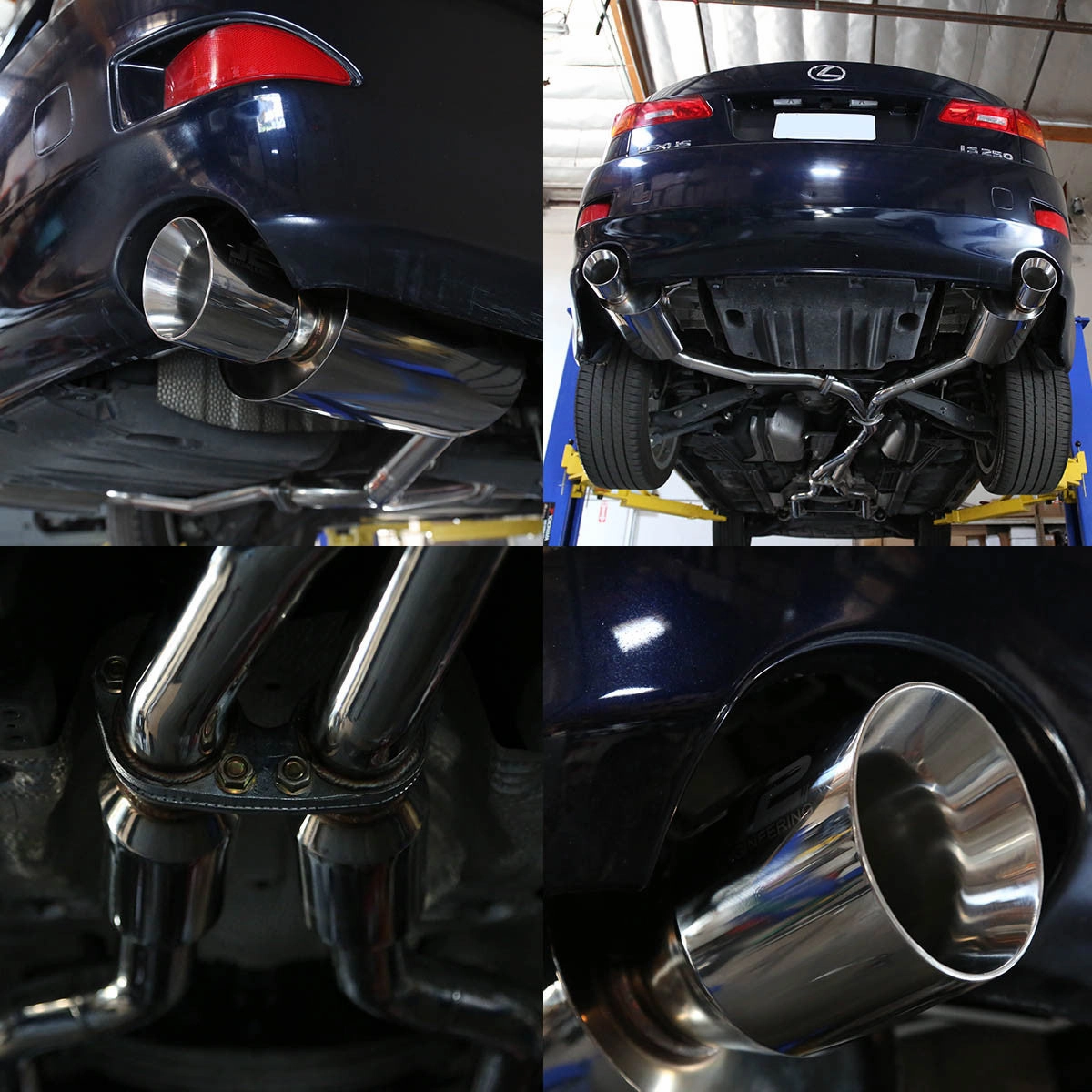 06-12 Lexus IS250 IS350 RWD Axle-Back Exhaust w/4 in. OD Muffler Tip