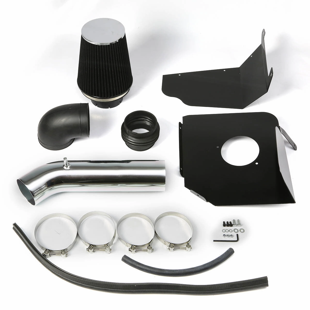 07-08 Chevy Silverado GMC Sierra 4.8L 6.2L Aluminum Cold Air Intake w/Heat Shield Filter