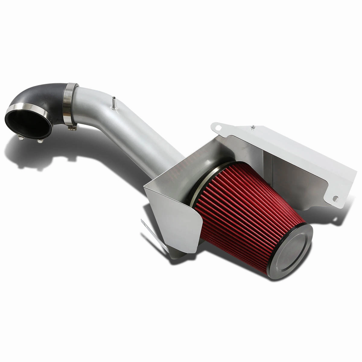 07-08 Chevy Silverado GMC Sierra 4.8L 6.2L Aluminum Cold Air Intake w/Heat Shield Red Filter