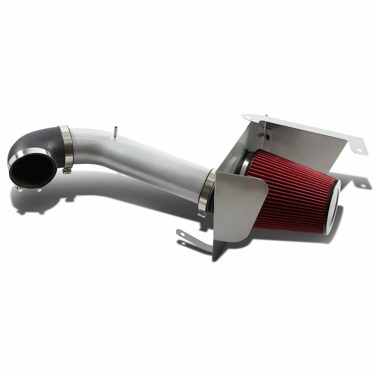 07-08 Chevy Silverado GMC Sierra 4.8L 6.2L Aluminum Cold Air Intake w/Heat Shield Red Filter