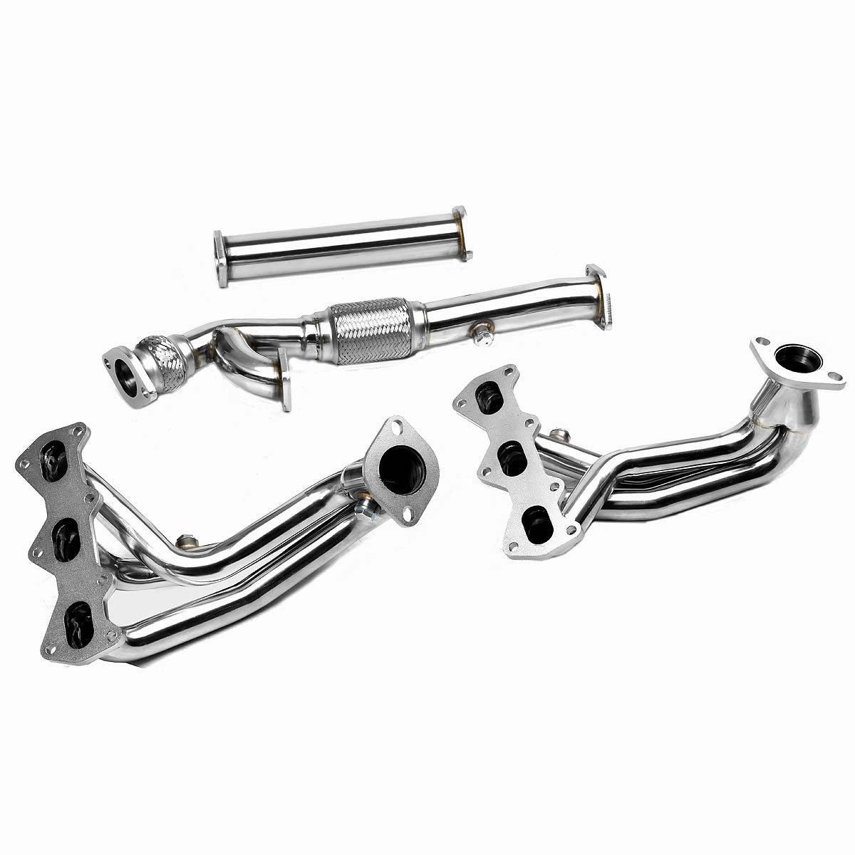 07-08 Hyundai Tiburon 2.7L V6 Exhaust Header w/O2 Sensor Bungs - Stainless Steel