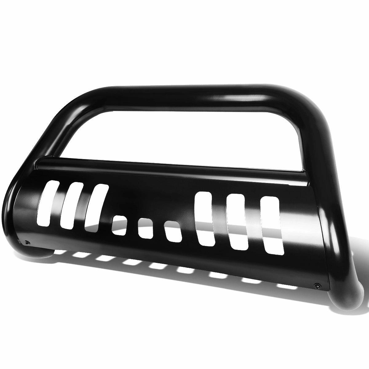 07-10 Chevy Silverado GMC Sierra 2500HD 3500HD Bull Bar w/Skid Plate - Stainless Steel - Black