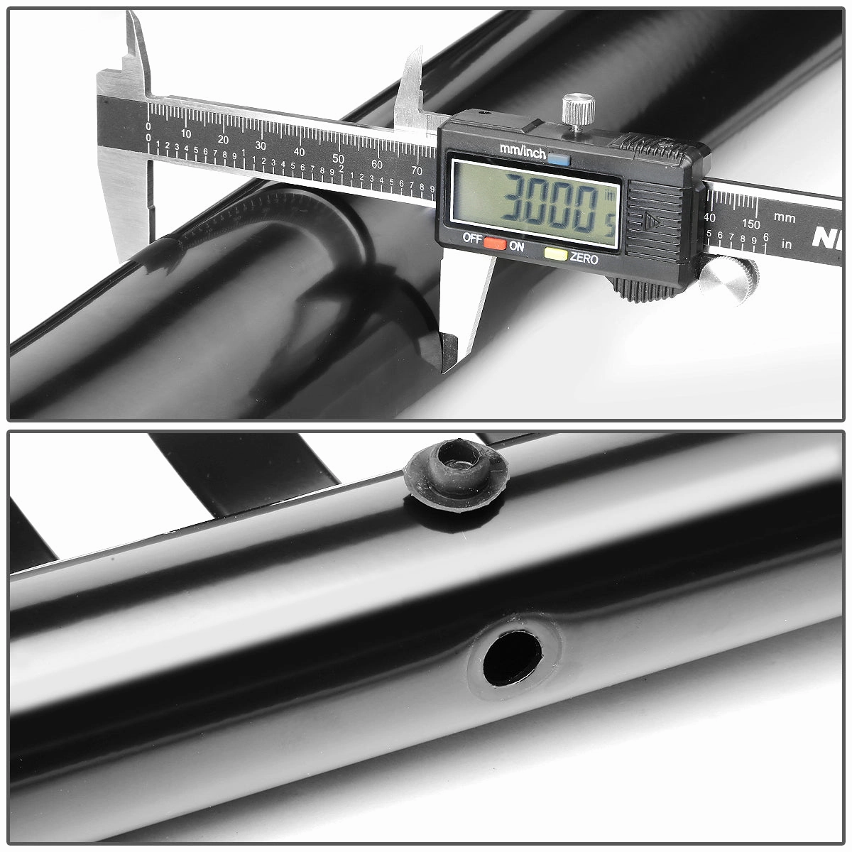 07-10 Chevy Silverado GMC Sierra 2500HD 3500HD Bull Bar w/Skid Plate - Stainless Steel - Black
