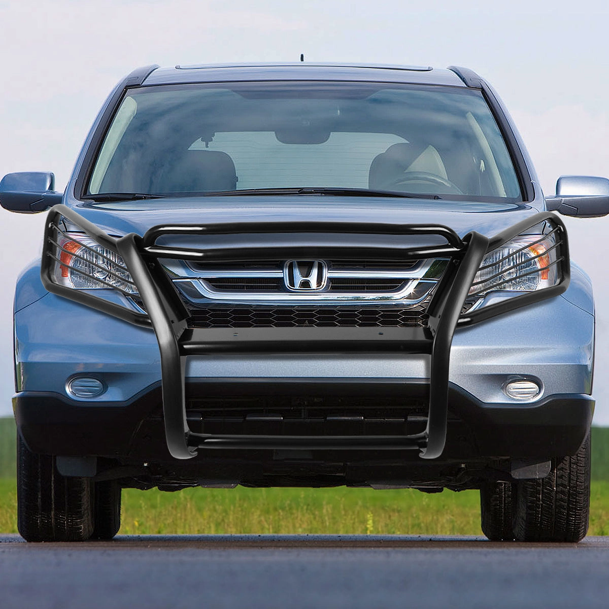 07-11 Honda CR-V Brush Grille Guard - Steel - Black