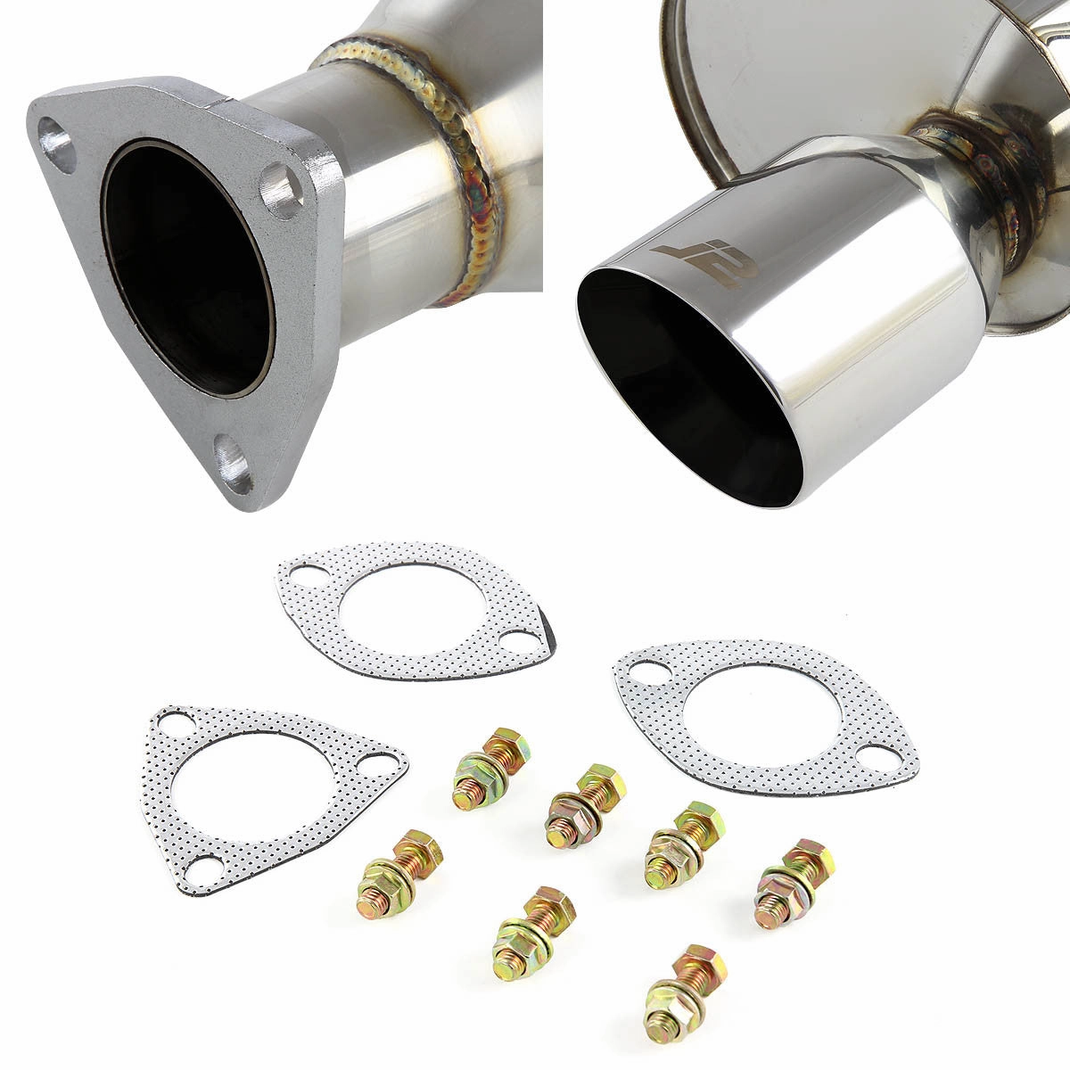 07-11 Honda CR-V Catback Exhaust w/Muffler Tip - Stainless Steel