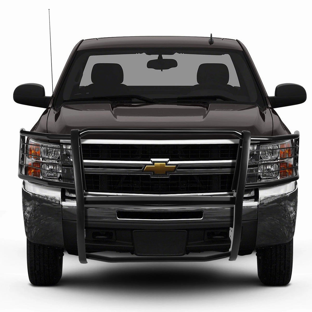 07-13 Chevy Silverado 2500 3500HD Brush Grille Guard - Steel - Black