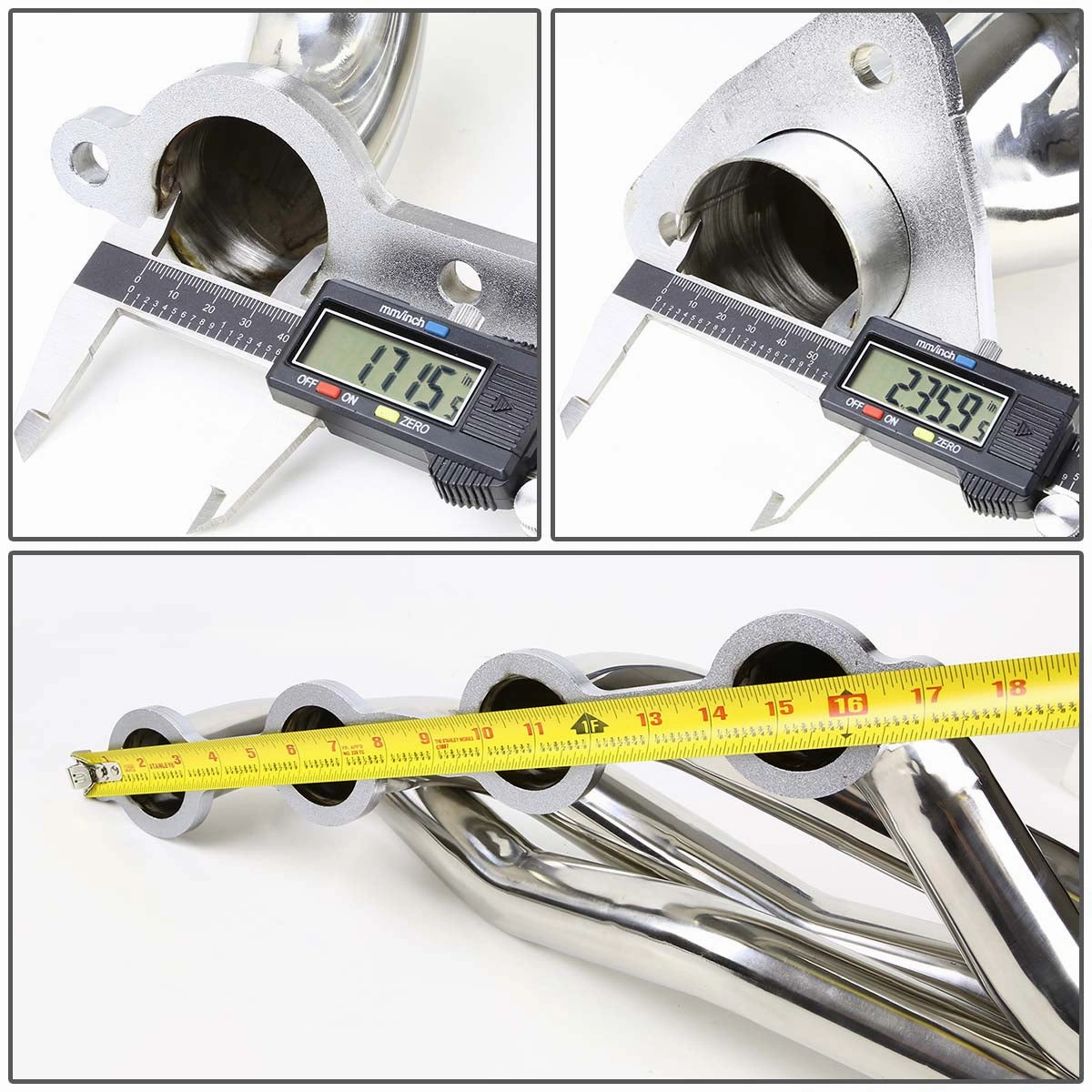 07-13 Chevy Silverado Avalanche 06-14 GMC Yukon Long Tube Exhaust Header w/Y-Pipe - Stainless Steel