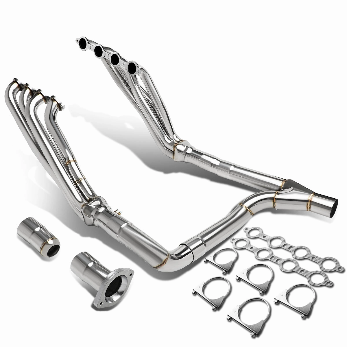 07-13 Chevy Silverado GMC Sierra 4.8L 5.3L 6.0L 6.2L Exhaust Header w/Y-Pipe - Stainless Steel