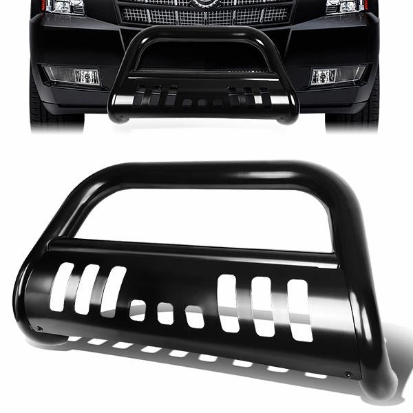 07-14 Chevy Suburban GMC Yukon XL 1500 Bull Bar w/Skid Plate - Stainless Steel - Black