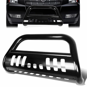 07-14 Chevy Suburban GMC Yukon XL 1500 Bull Bar w/Skid Plate - Stainless Steel - Black
