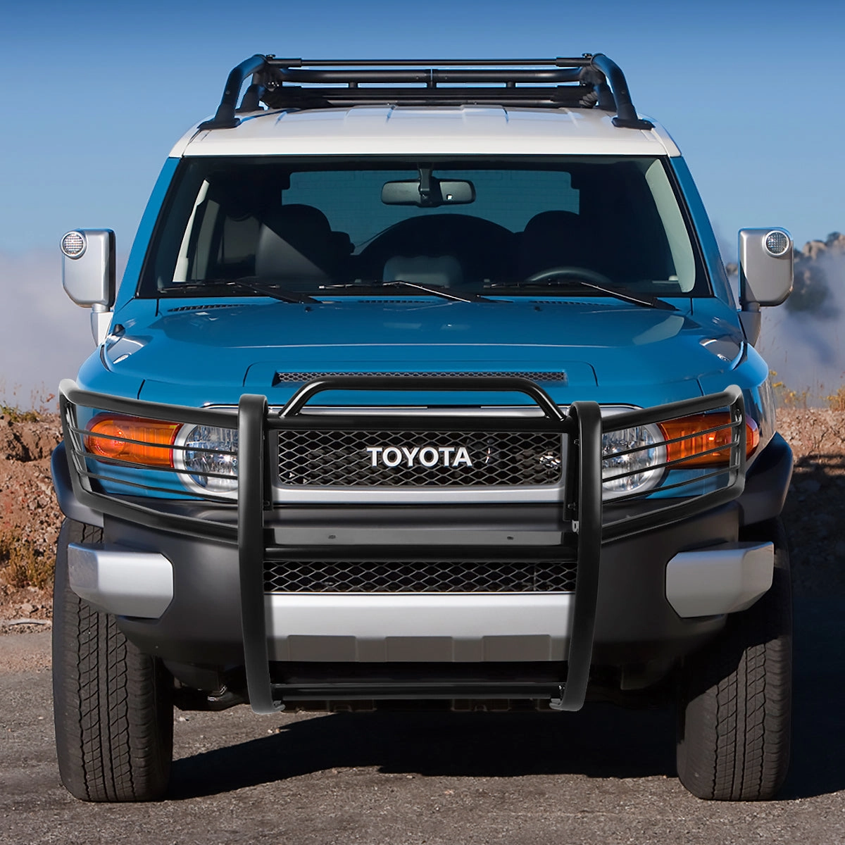 07-14 Toyota FJ Cruiser Brush Grille Guard - Steel - Black