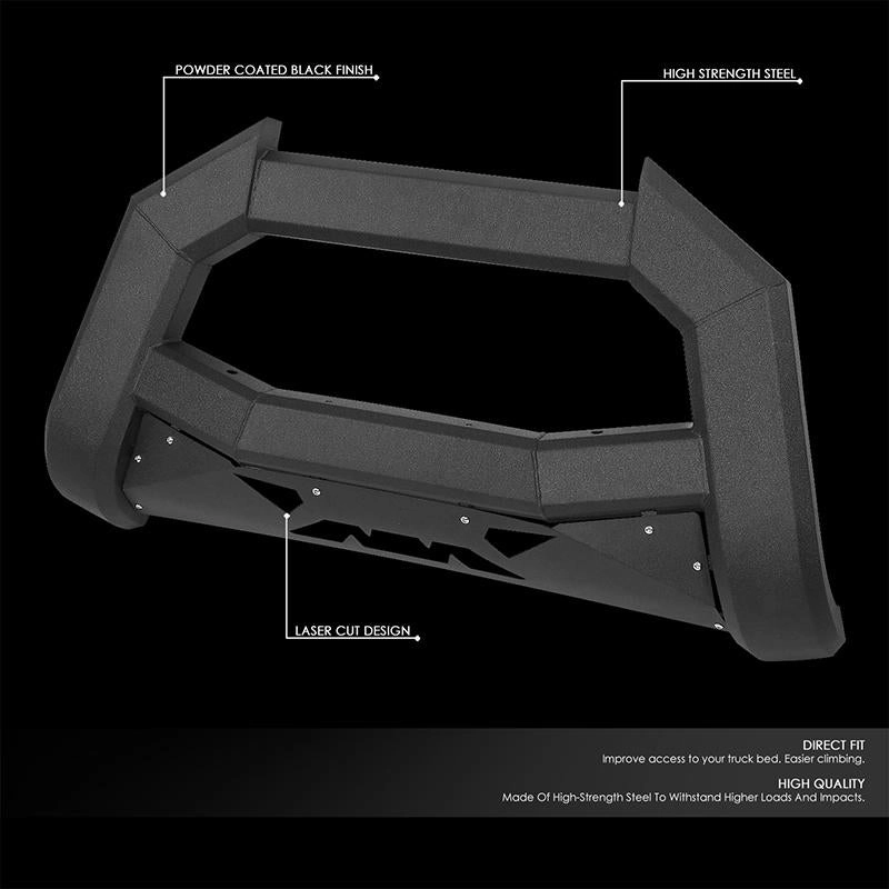 07-18 Chevy Silverado GMC Sierra Front Bumper Grille Guard - Carbon Steel