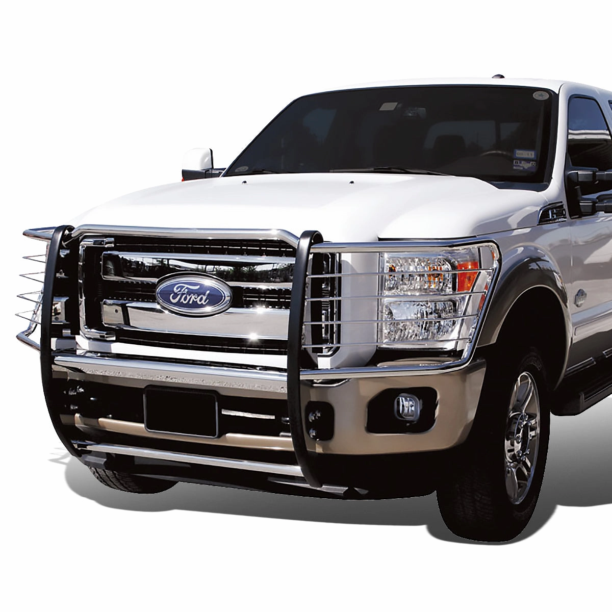 08-10 Ford F250 F350 F450 F550 Super Duty Brush Grille Guard - Stainless Steel