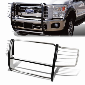08-10 Ford F250 F350 F450 F550 Super Duty Brush Grille Guard - Stainless Steel