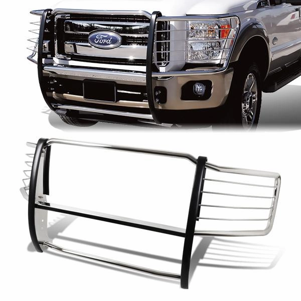 08-10 Ford F250 F350 F450 F550 Super Duty Brush Grille Guard - Stainless Steel