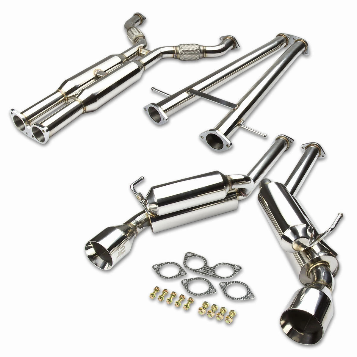 08-13 Infiniti G37 Coupe Catback Exhaust w/Muffler Tip - Stainless Steel