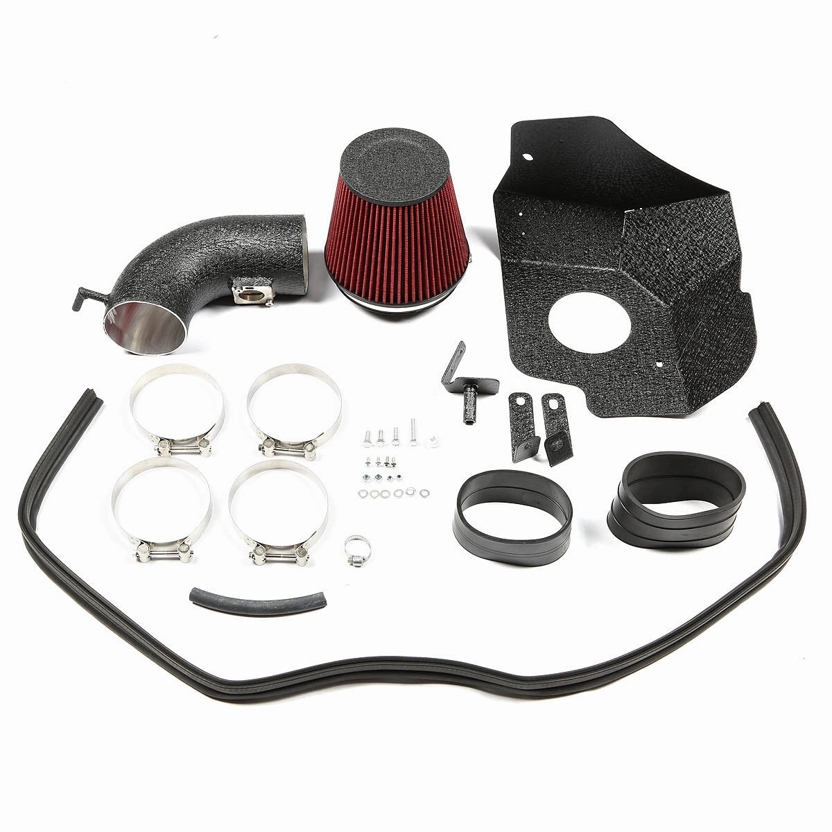 09-10 Cadillac CTS 6.2L V8 Black Cold Air Intake w/Heat Shield Cone Filter