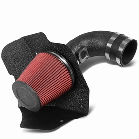09-10 Cadillac CTS 6.2L V8 Black Cold Air Intake w/Heat Shield Cone Filter