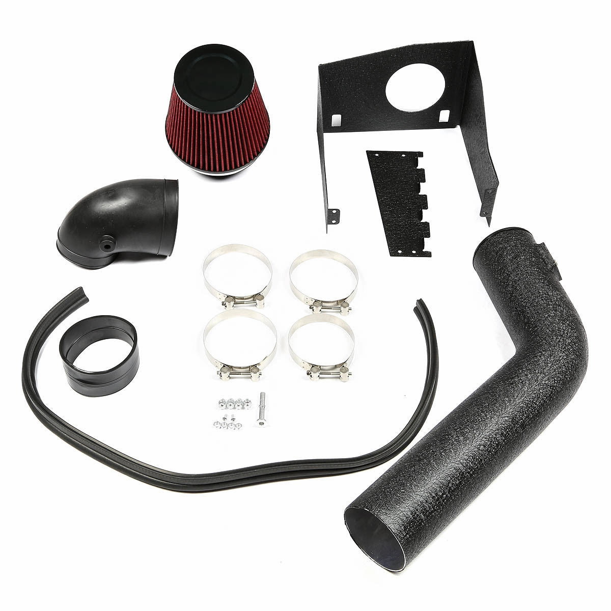 09-10 Ford F150 5.4L V8 Black Cold Air Intake w/Heat Shield Cone Filter