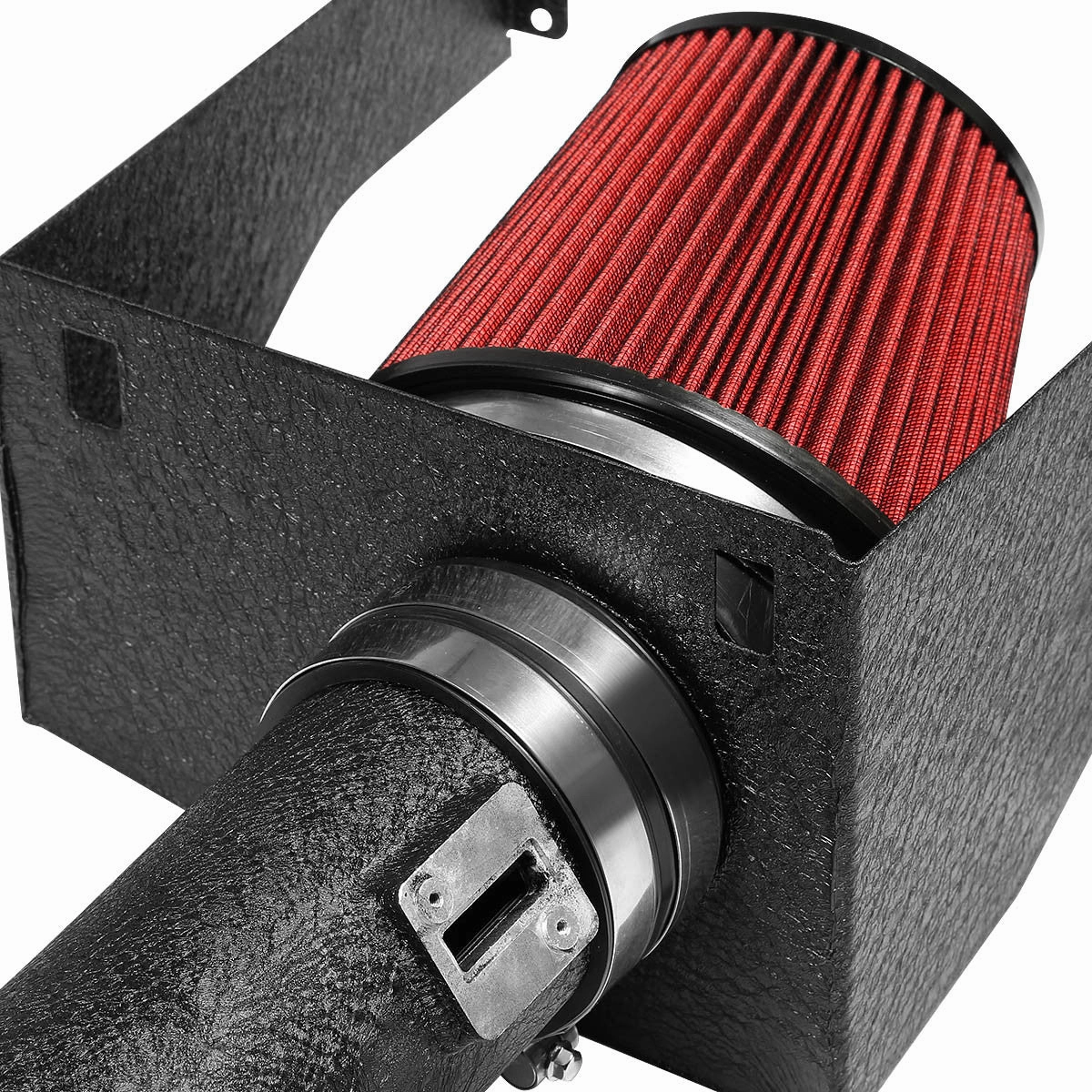 09-10 Ford F150 5.4L V8 Black Cold Air Intake w/Heat Shield Cone Filter