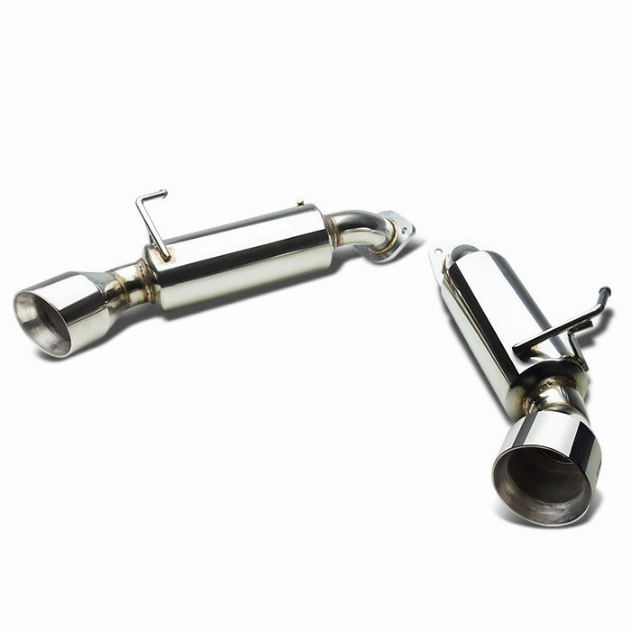 09-12 Nissan 370Z Axle Back Exhaust System - 4.5 in. Muffler Tip - 2.5 in. OD Inlet - 2.5 in. OD Main piping - Stainless Steel