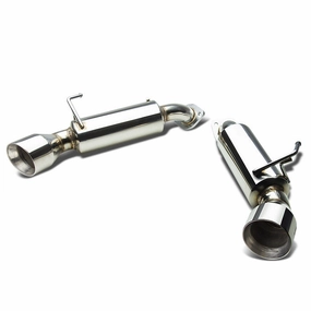 09-12 Nissan 370Z Axle Back Exhaust System - 4.5 in. Muffler Tip - 2.5 in. OD Inlet - 2.5 in. OD Main piping - Stainless Steel