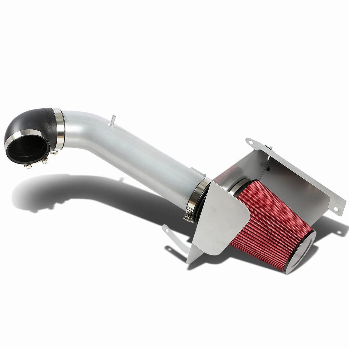 09-14 Chevy Silverado GMC Sierra 4.8L-6.2L Aluminum Cold Air Intake w/Heat Shield Red Filter