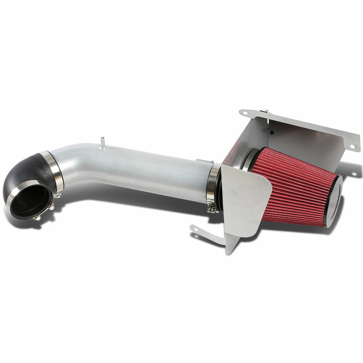09-14 Chevy Silverado GMC Sierra 4.8L-6.2L Aluminum Cold Air Intake w/Heat Shield Red Filter